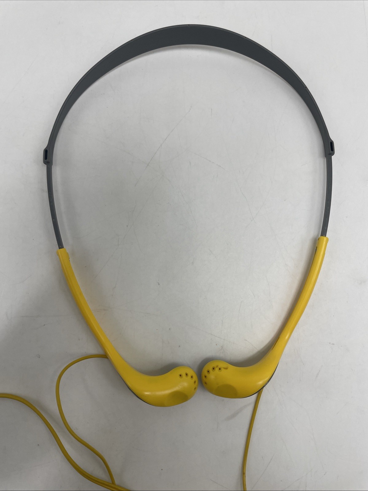 Vintage Sony Sports MDR-W014 Walkman Headphones Yellow TESTED WORKING