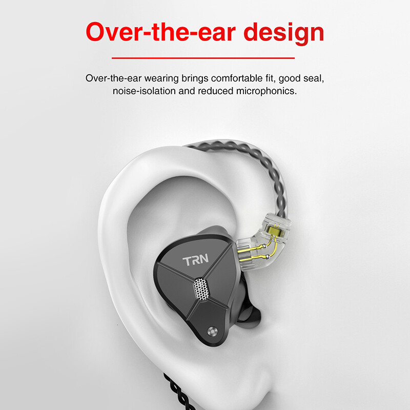 TRN BA5 10BA Drivers In-Ear Earphone IEM HIFI Monitor Earphones Detachable Cable