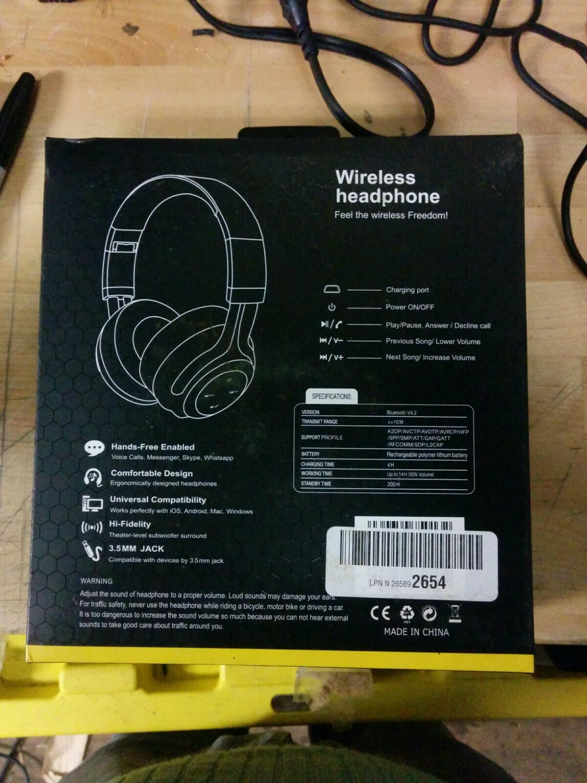 PowerLocus P3 Bluetooth Headphones Over-Ear, 40h Playtime, Bluetooth V4.2