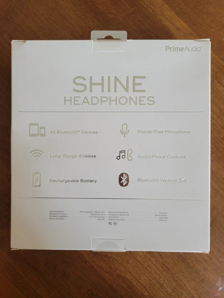 Prime Audio Shine Headphones With Bluetooth And Built-in Mic