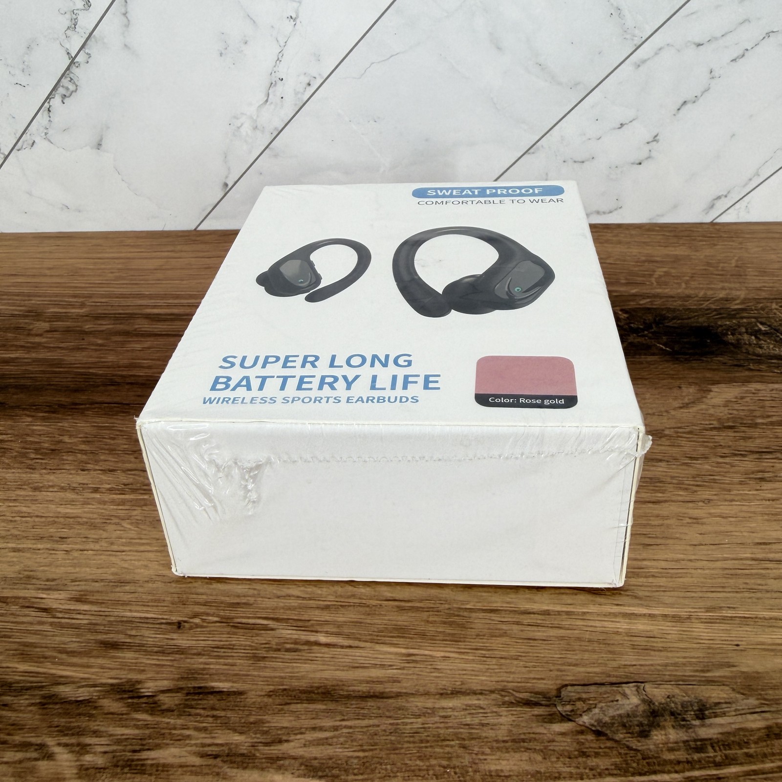 Wireless Sports Earbuds BX17 Rose Gold Sweatproof Noise Reduction w/ Charging