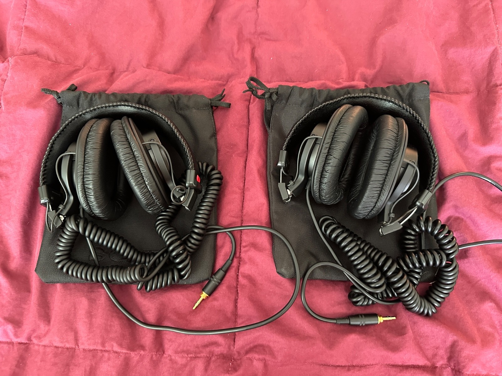 2 Pairs of Sony MDR-7506 Professional Studio Monitor Headphones