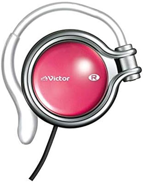 New JVC HP-AL102R Clip-on Headphones Garnet Red Japan Import Lightweight Comfort