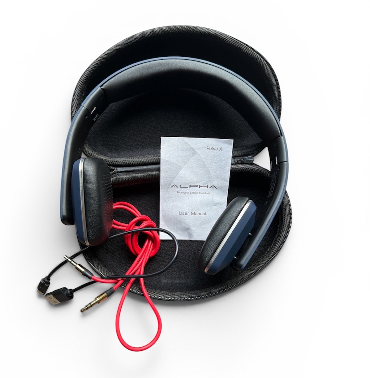 Wireless Headphones Navy Blue- Alpha Pulse X