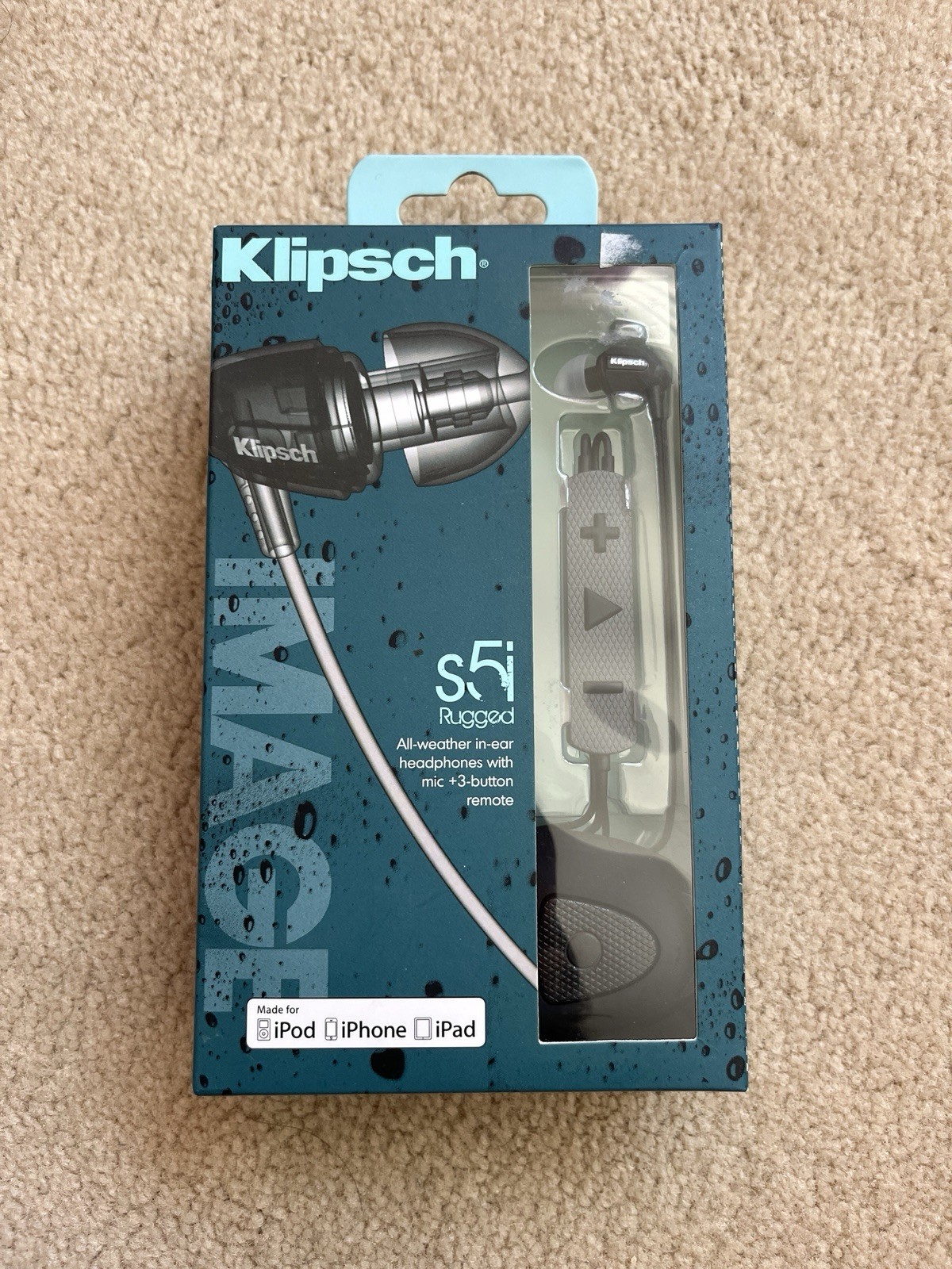 Klipsch Image s5i Rugged in-ear wired earphones earbuds vintage and rare – NEW