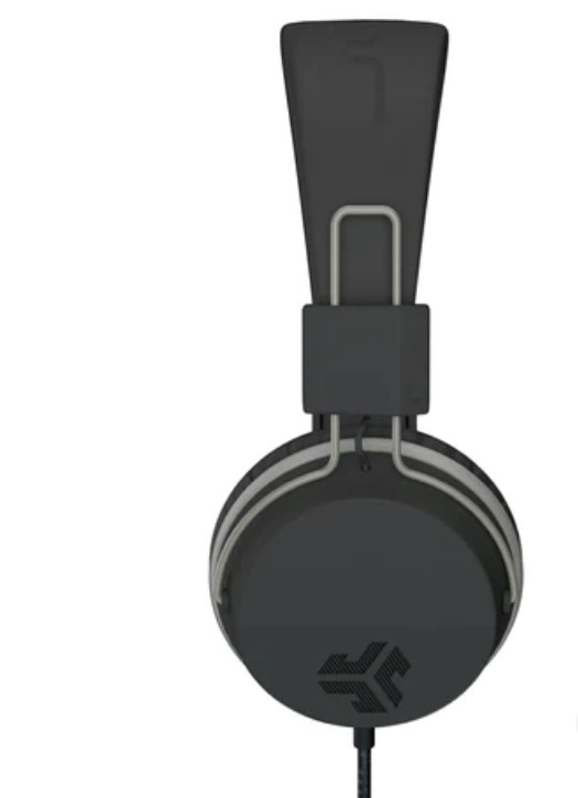 JLAB HNEONRBLK4 Neon Wired On-Ear Headphones Black w/mic Cloud Foam Cushion