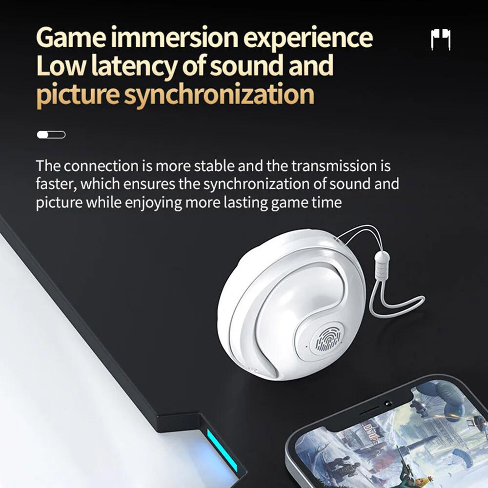 Ear Hook Mini Bluetooth 5.3 Headset TWS Earphones Earbuds Stereo Bass Headphones