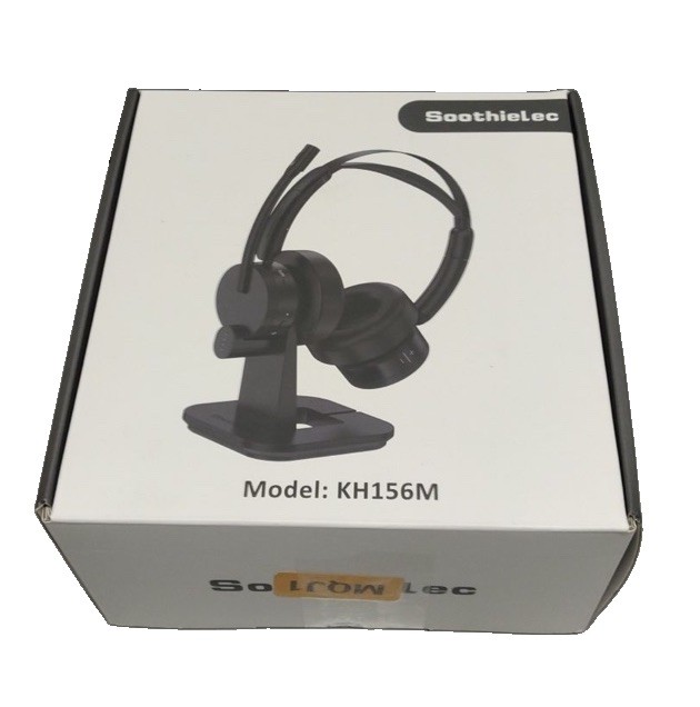 Soothielec KH156M Wireless Headset w Mic Bluetooth USB Dongle Noise Canceling