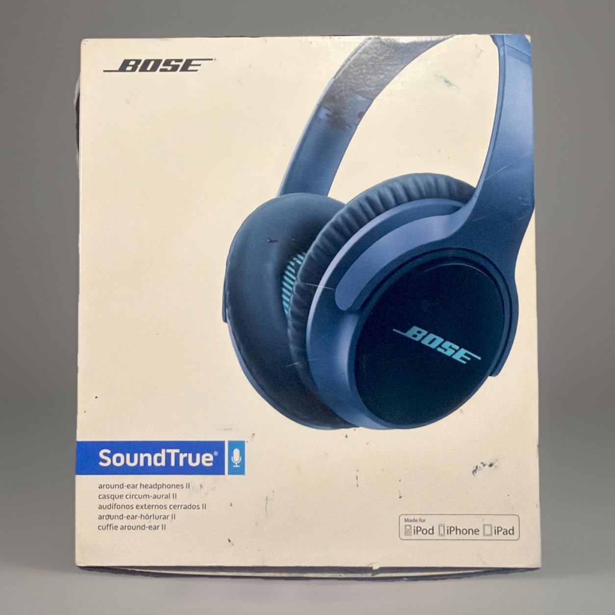 New Bose SoundTrue Around-Ear II 2 Headphones Headset Navy blue – Great Cond!