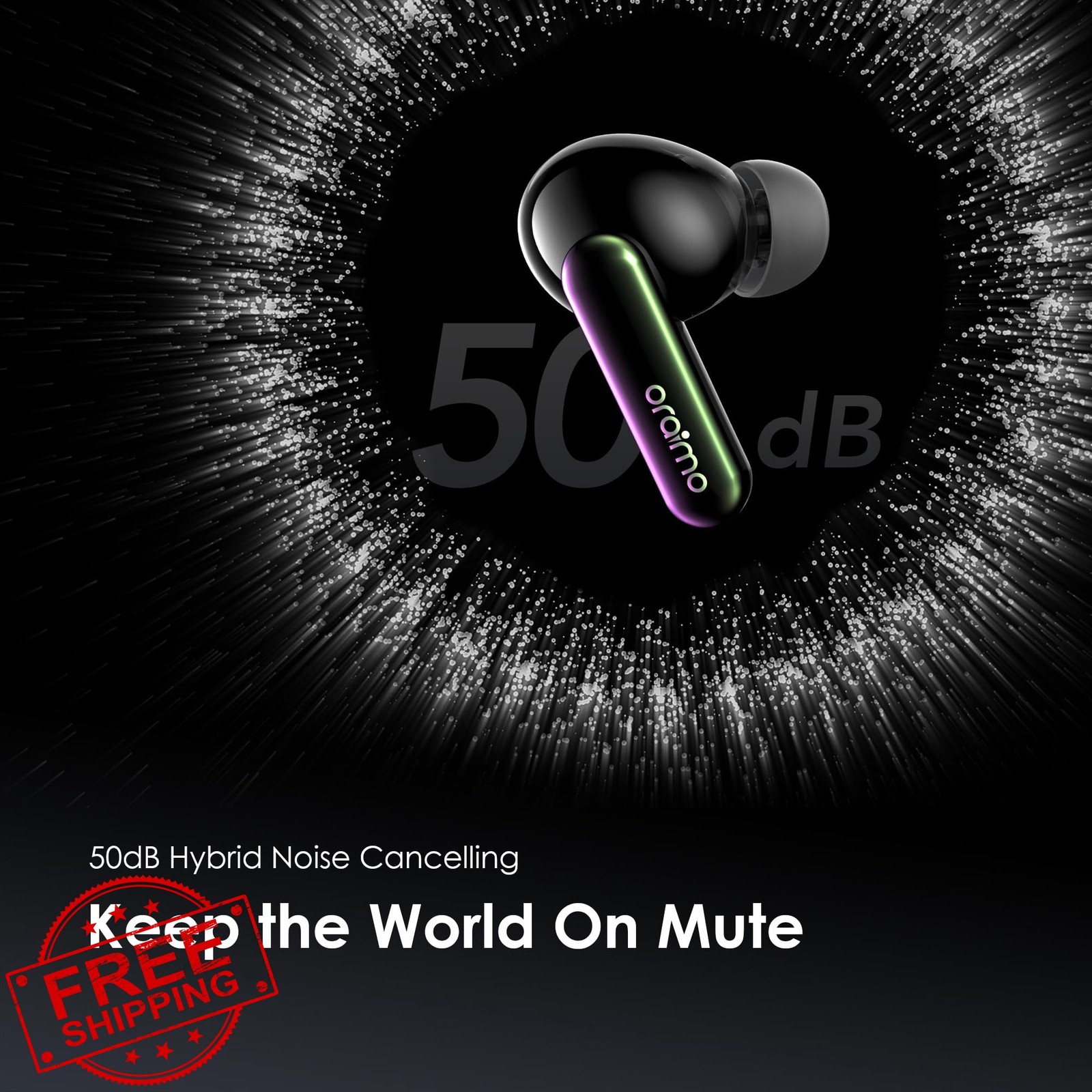 Oraimo SpaceBuds ANC Wireless Earbuds Bluetooth 40H