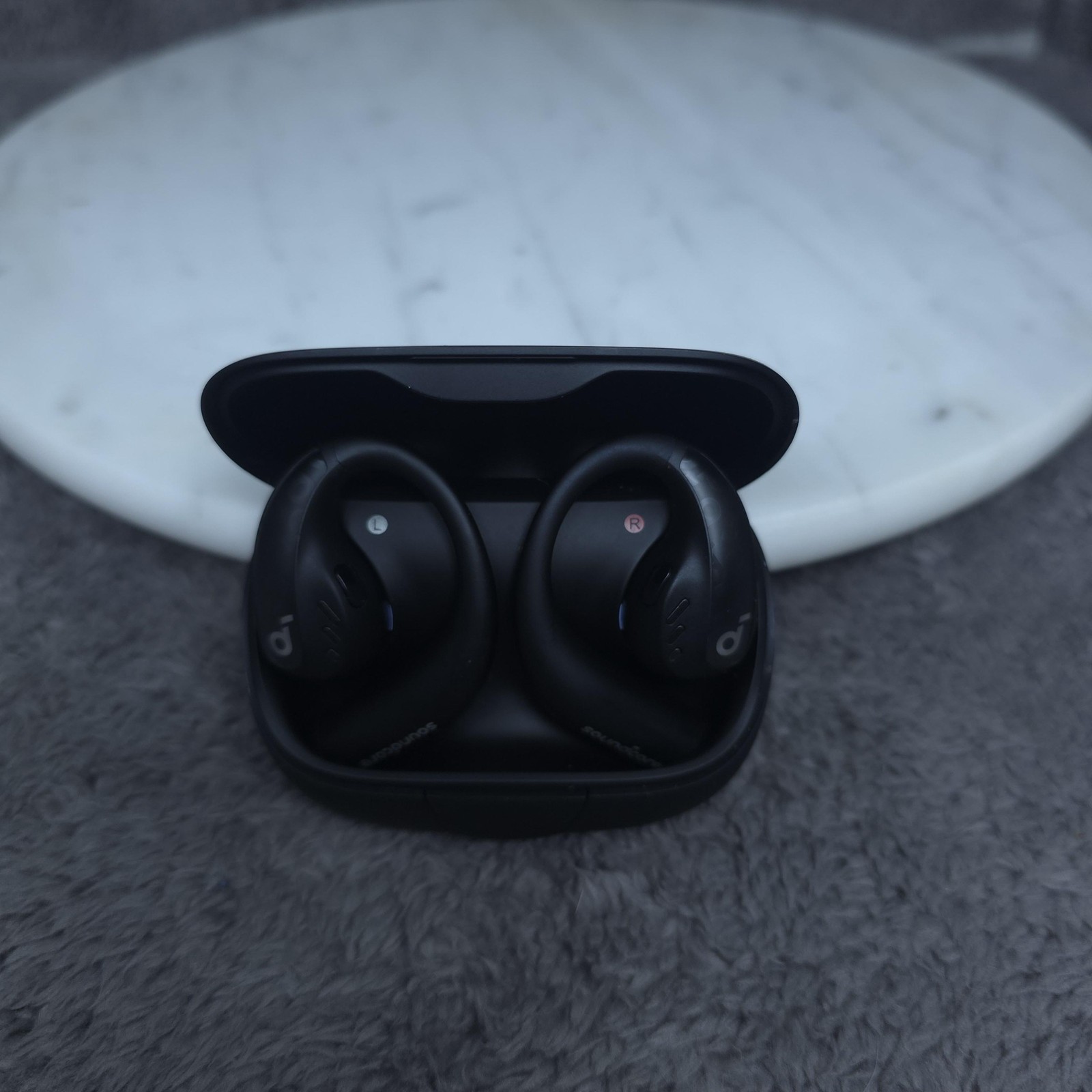 Soundcore AeroFit Pro Ear Hook Earbuds Bluetooth Wireless Black No Cable Case