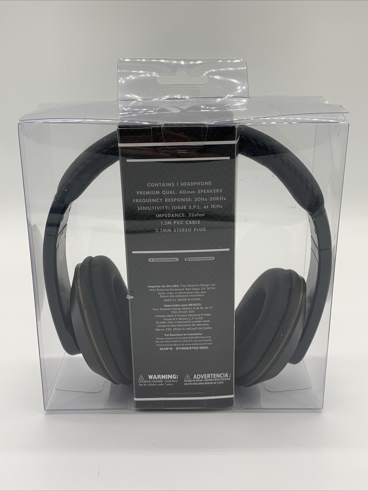 Audio Council Premier DJ Edition Over Ear Headphones Black / Gold NEW