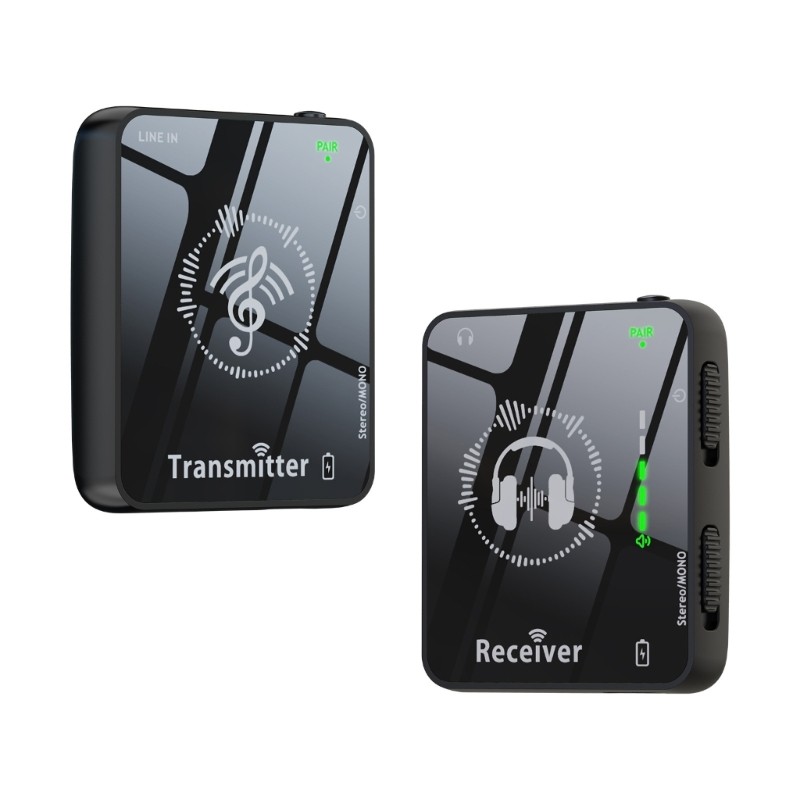 ABS Wireless Ear Monitor Transmitter Receiver Pair ABS Texture for Live Event