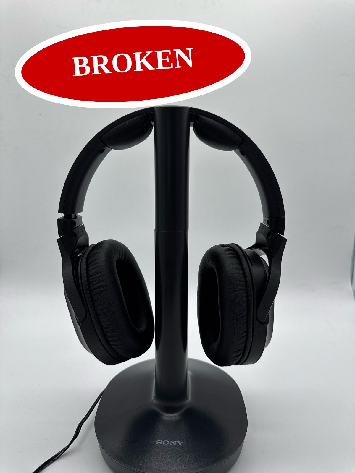 (BROKEN) Sony WH-RF400 Wireless Home Theater Headphones RF Transmitter Dock (2)