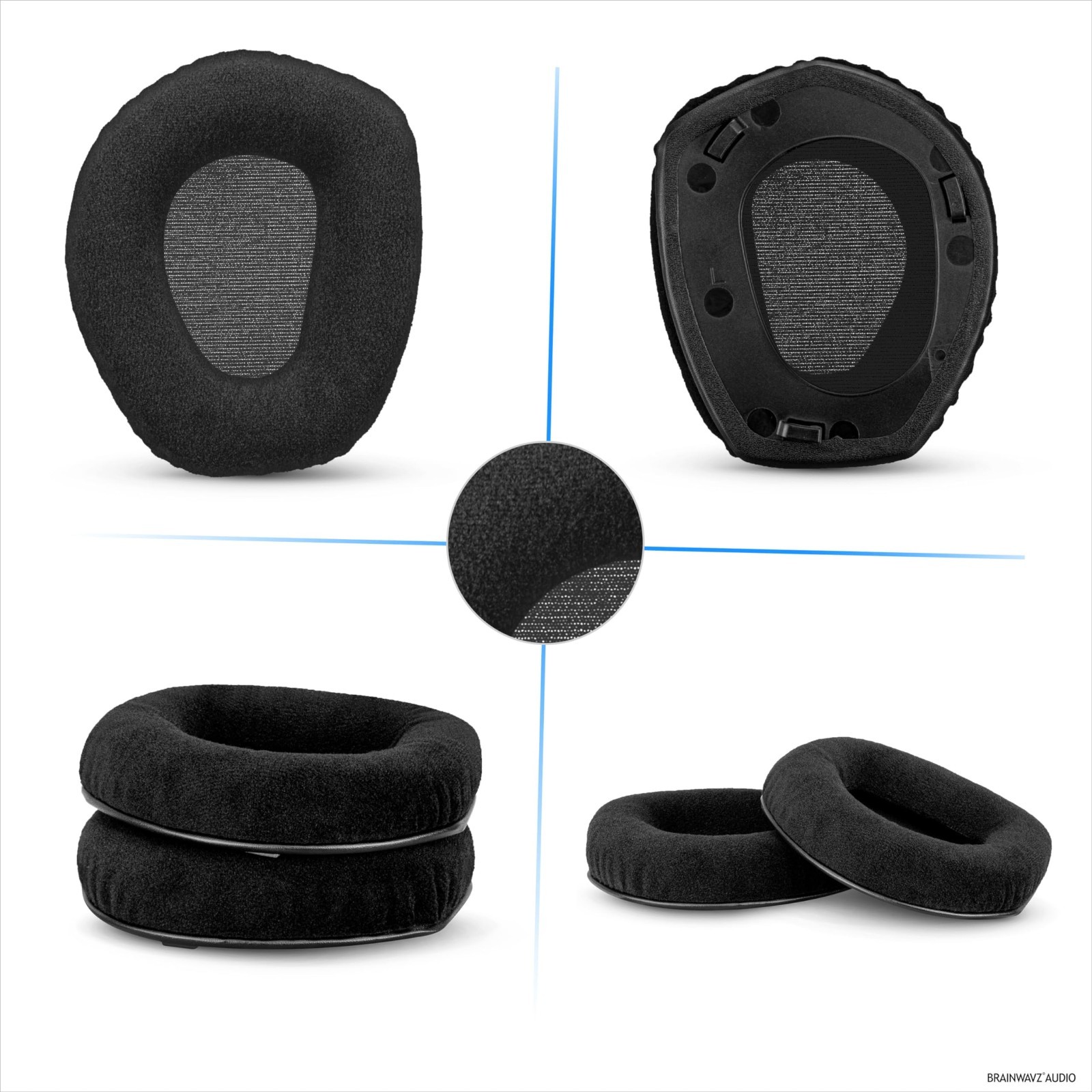 Replacement Velour Earpads for RS165 RS175 RS185 RS195 Headphones – Soft Foam Ea
