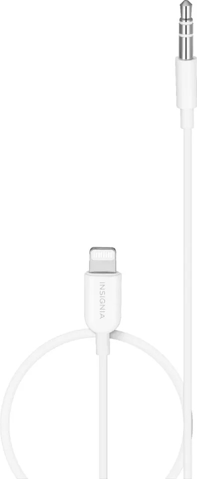 Genuine Original Insignia- 6′ Lightning to 3.5 mm Audio Cable – White