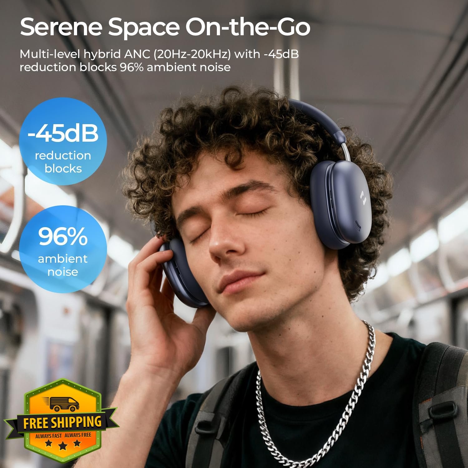 havit Space S1 ANC Headphones Bluetooth 6.0 100H Playtime