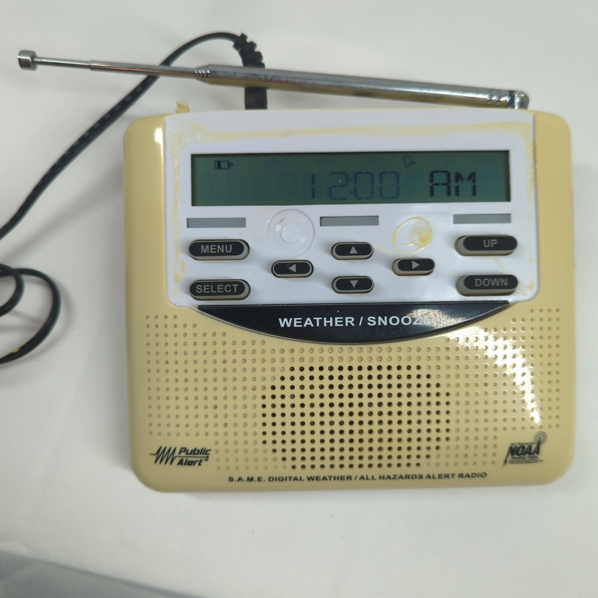 Public Alert S.A.M.E. Digital Weather All Hazards Alert Radio Weather Snooze Tes