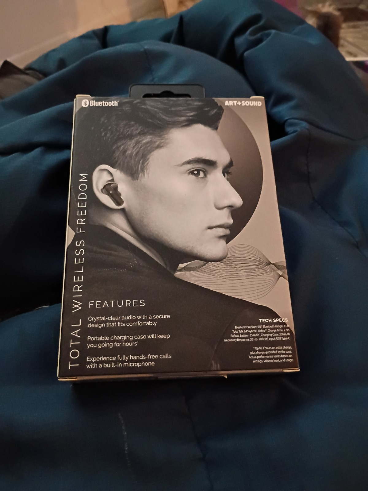 Art+Sound Bluetooth True Wireless Pro Ear Buds, Black, Brand New