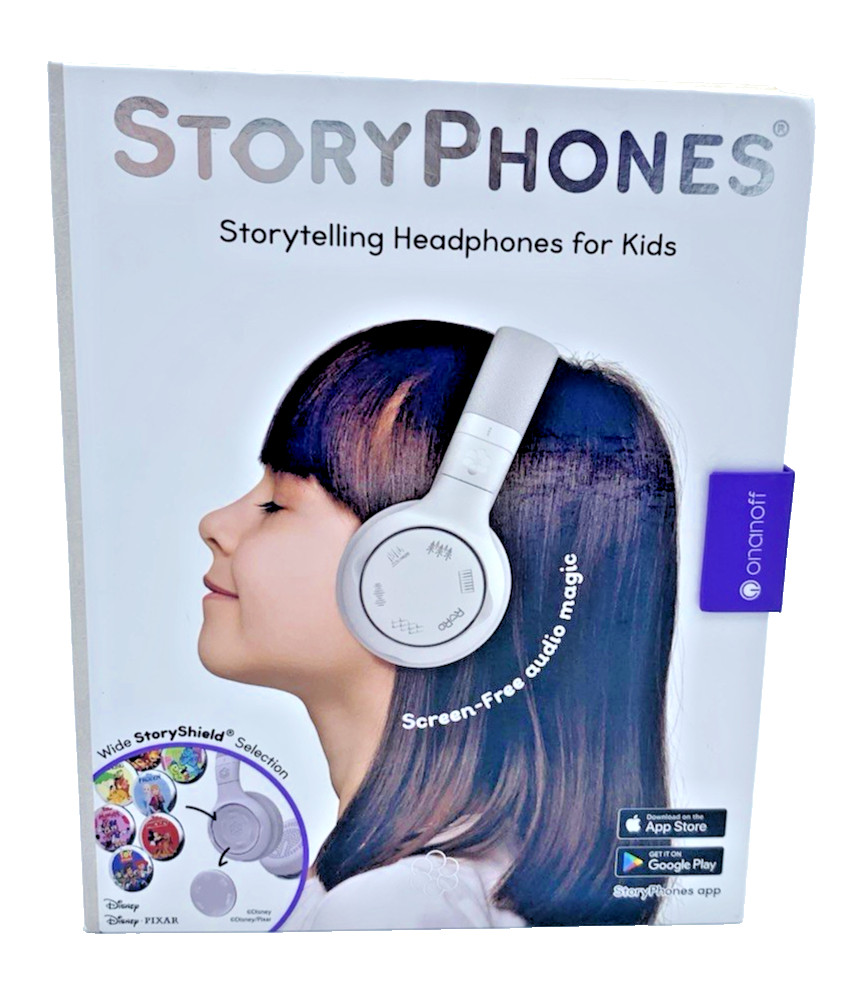StoryPhones Kid’s Storytelling Headphones W/Bluetooth Wireless White New In Box