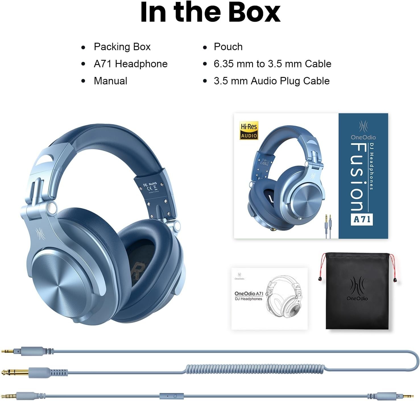 Studio Monitoring Headphones – 40mm Drivers, SharePort
