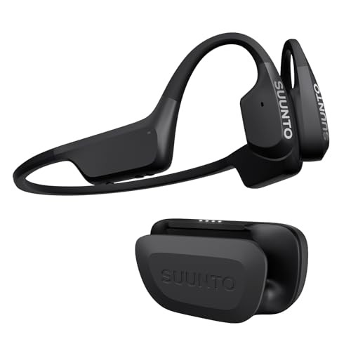 Aqua Open-Ear Swimming Bone Conduction Headphone, 32GB MP3 Bluetooth Black