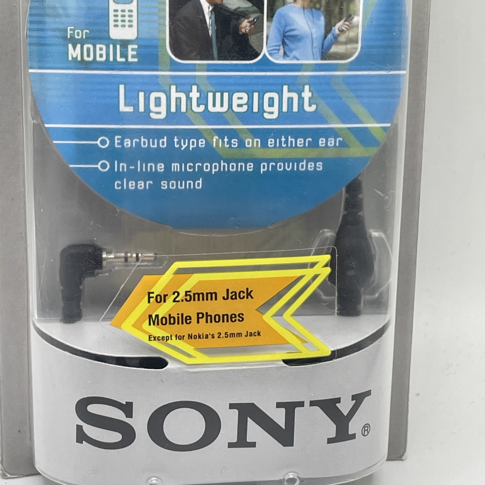 Sony Lightweight EarPhone – in-Line Mic – Volume Control – 2.5mm Jack (DR-E110)