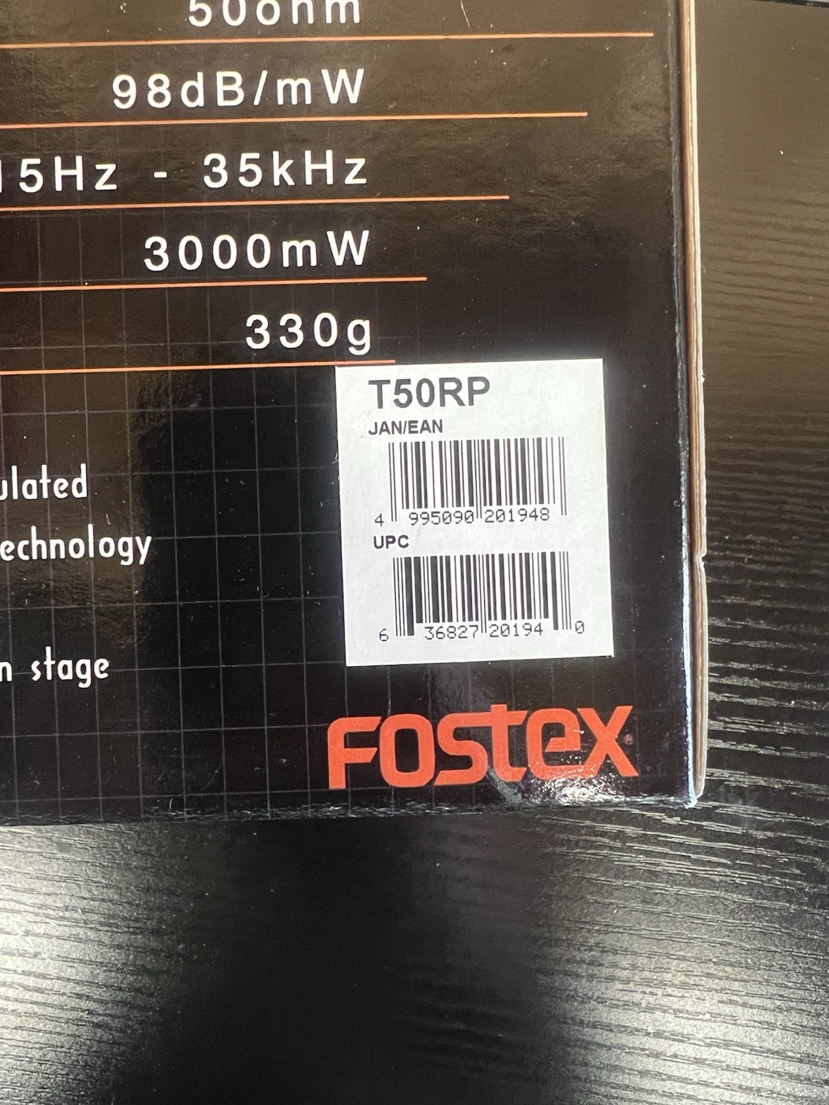 Fostex T50RP Wired Headphones – Black