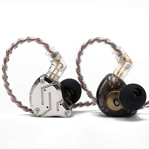 KZ ZS10 Pro, 4BA+1DD 5 Driver in Ear Monitor, Black, HiFi, Black Without Mic