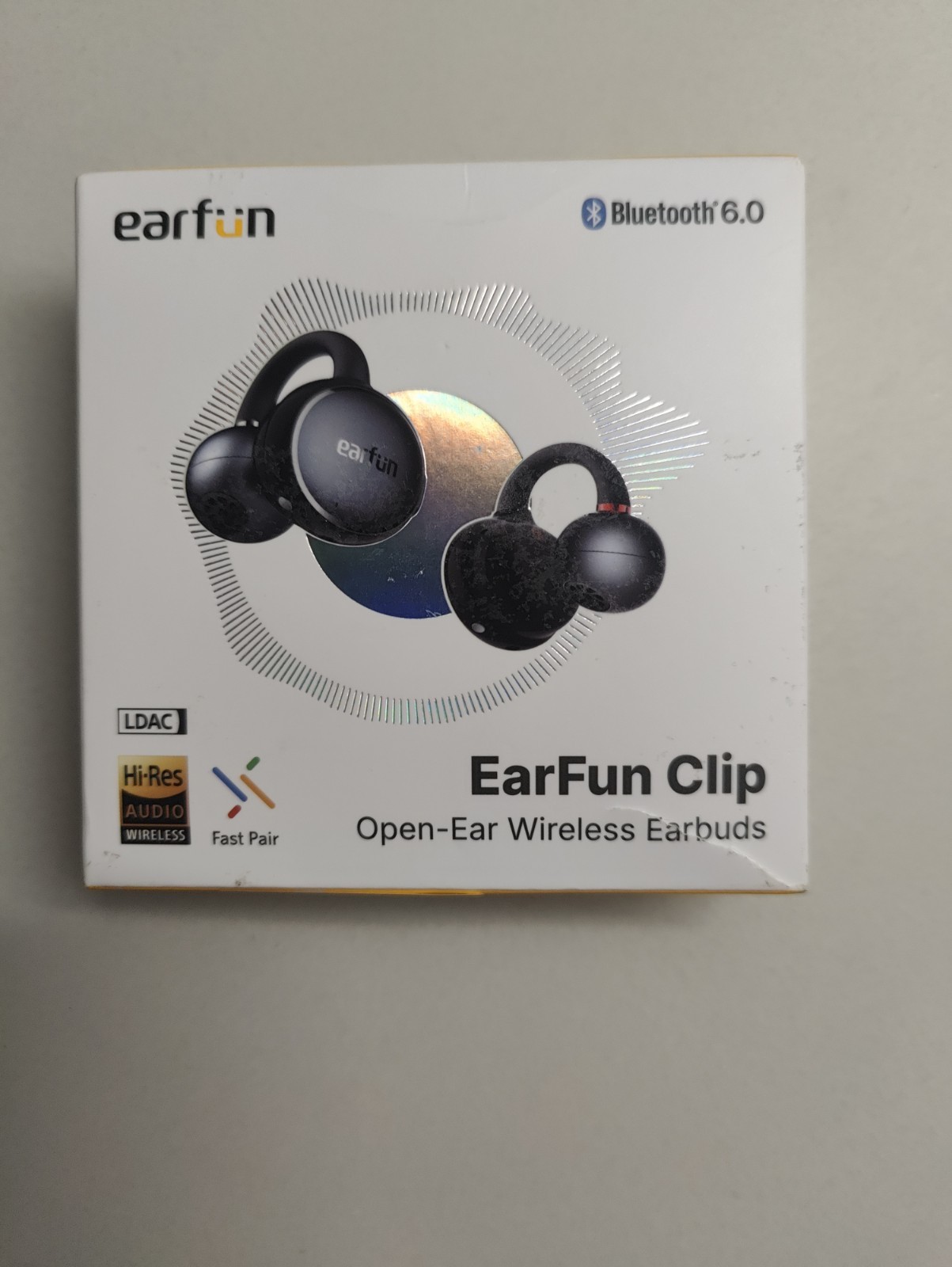 EarFun Clip Open Ear Earbuds, Wireless Clip On Headphones