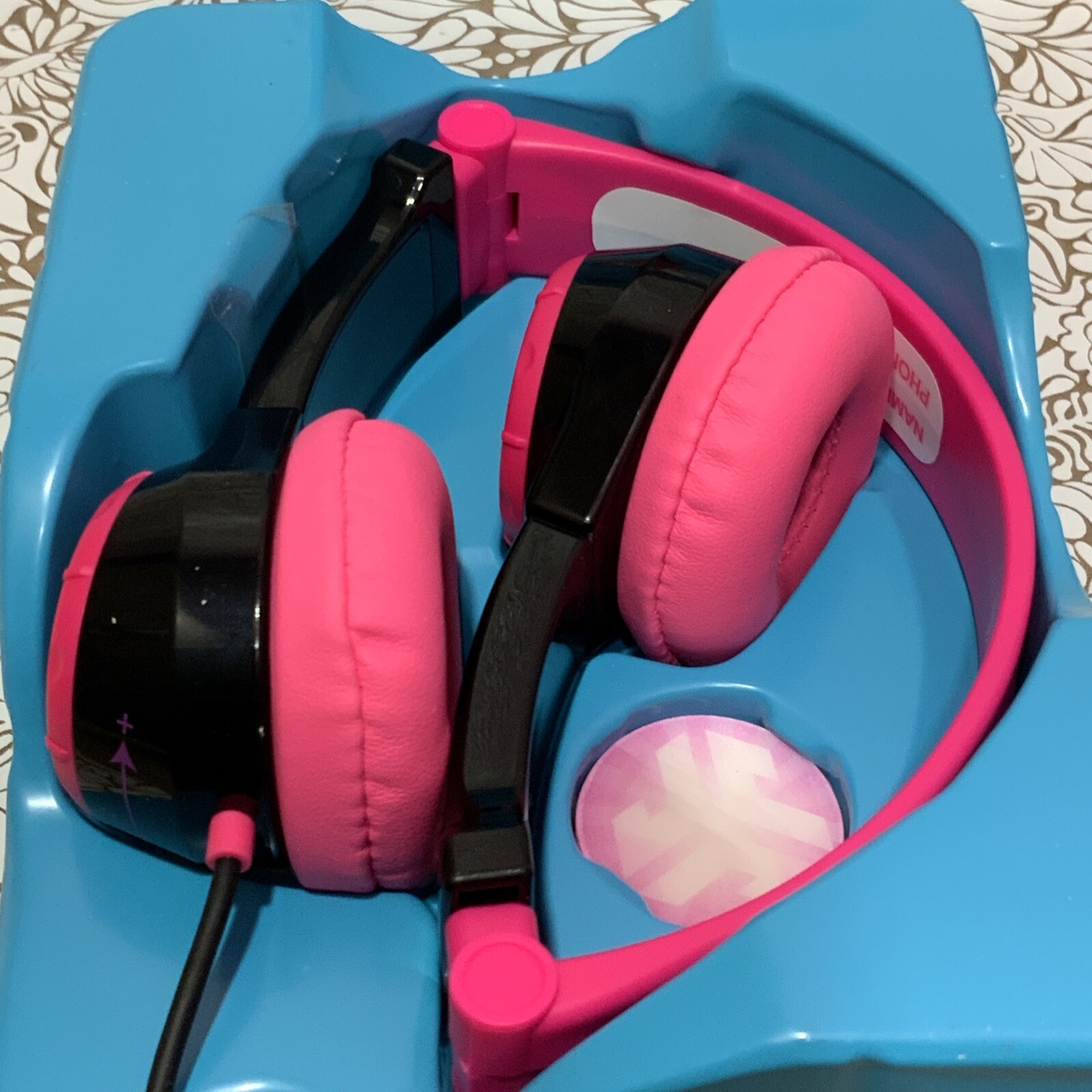 ? JBuddies Folding Kids Headphones, Black/Pink