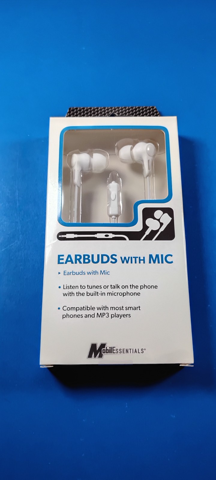 Mobile Essentials Earbuds w/ Mic + Control (White) Lot of 5