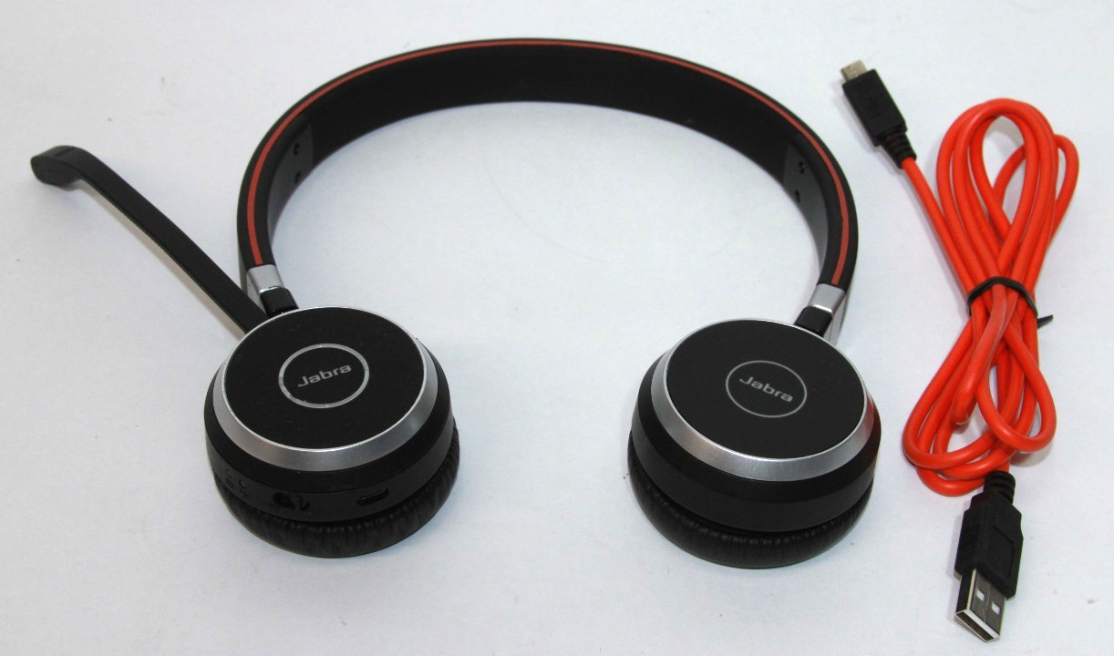 Jabra Evolve 65 HSC018W Wireless & Jabra HSC016 Wired Stereo Headset Lot