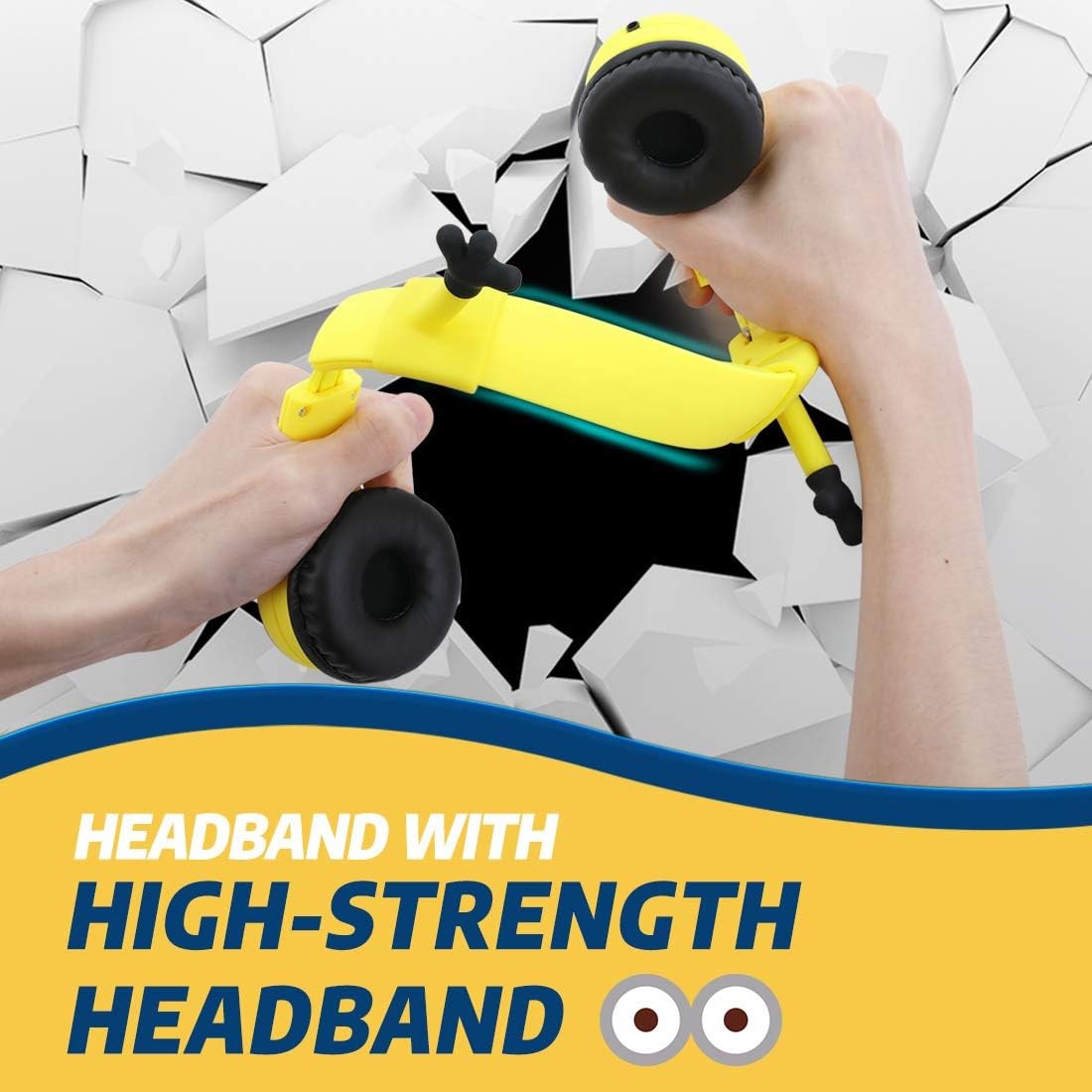Kids Headphones with VoliHand Ears Wired Over-Ear Headphones with Music Sharing