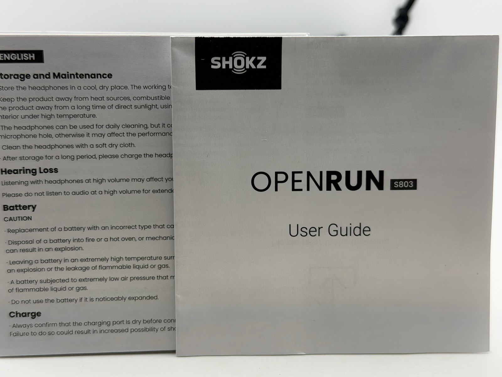 Shokz OpenRun Wireless Bone Conduction Headphones – Black (S803BK)