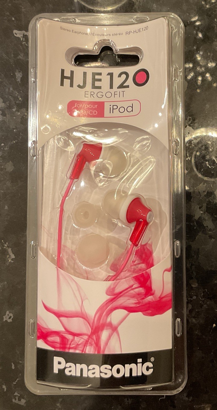 Panasonic RP-HJE120 In-Ear Only Headphones – Pink