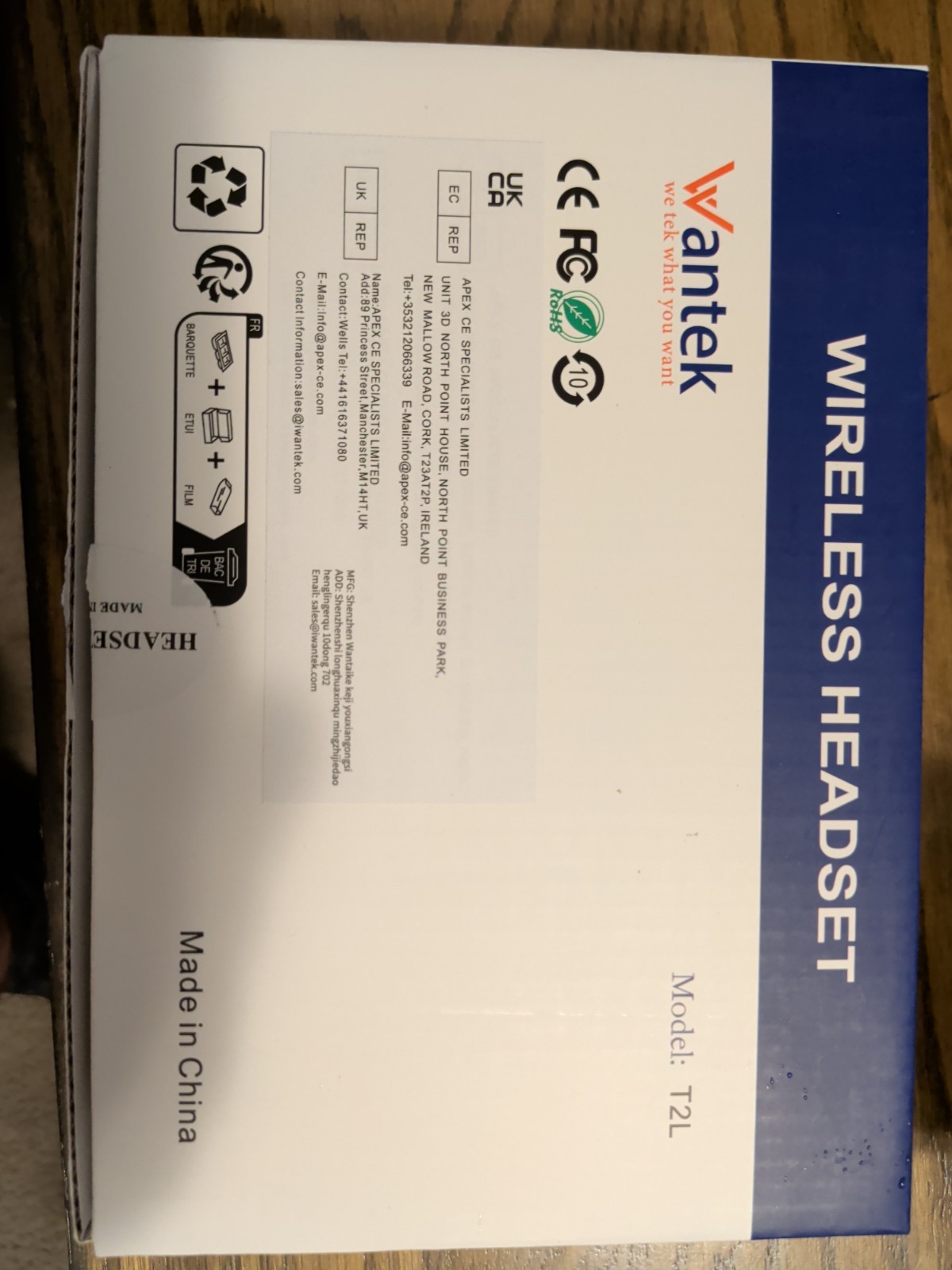 Wantek Bluetooth Headphone with Mic Foldable Wireless Headset for PC/Cellphone