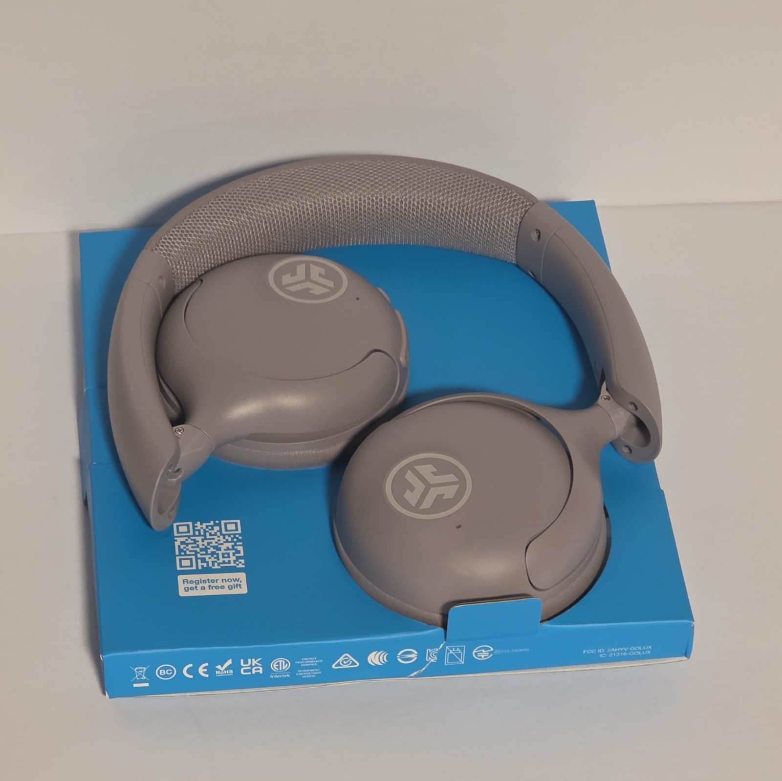 JLab Go Lux ANC Wireless Headphones Cloud White NEW, Box Damaged
