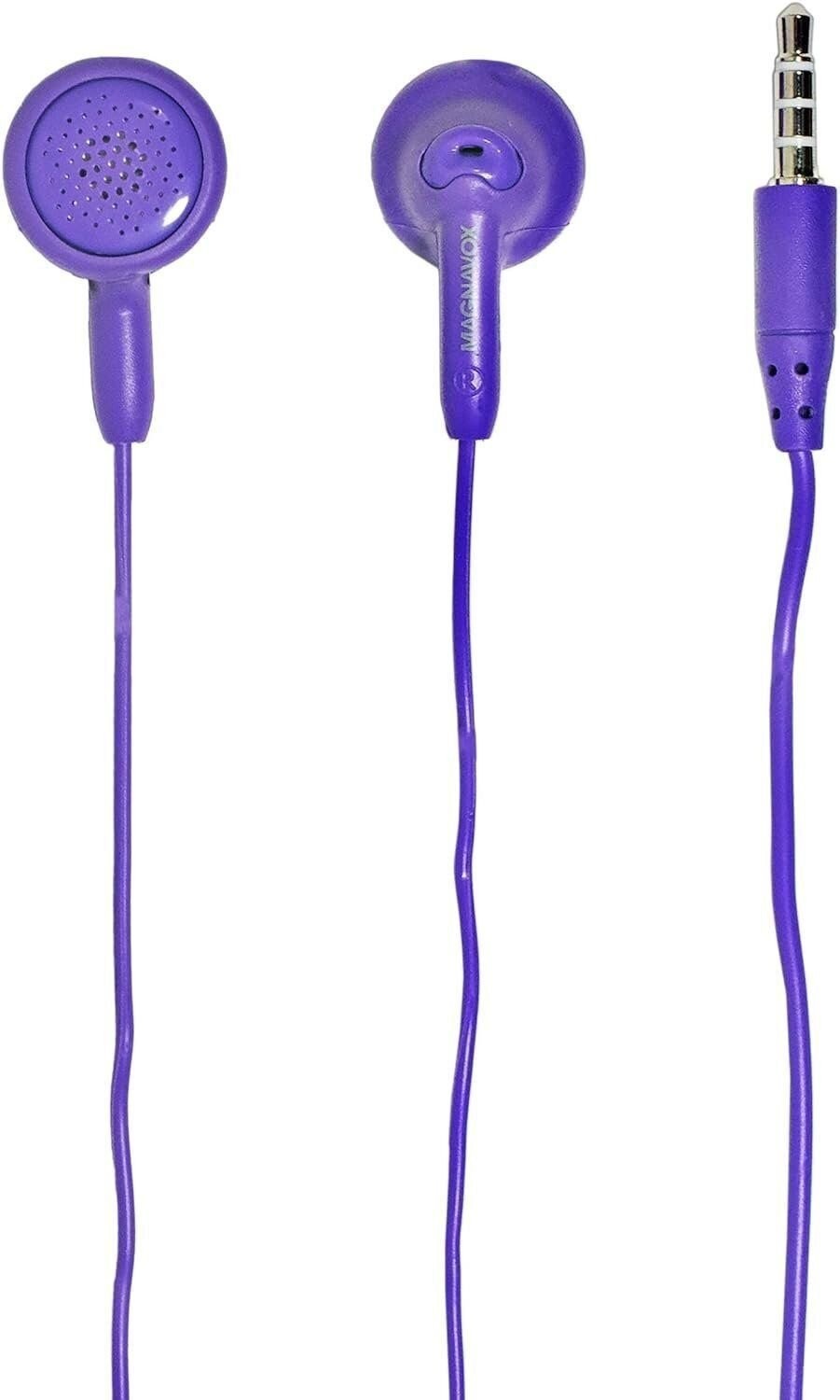 Magnavox MHP4820M-PL Gummy Earbuds with Microphone in Purple | Available in…