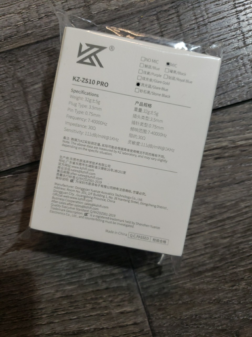 Linsoul KZ ZS10 Pro 4BA+1DD in Ear Monitor HiFi Wired Earbuds,W/ Mic, Glare Blue