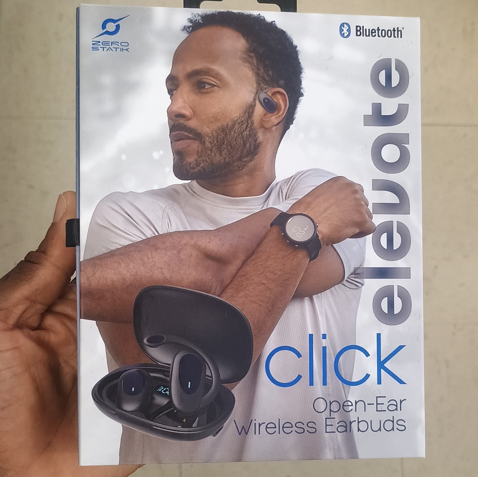 Zero Statik Elevate Click Open-Ear Bluetooth Wireless Sweatproof Earbuds Black