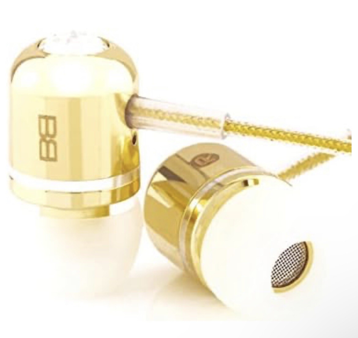 Limited edition BASSBUDS 24 Carat Gold Earphones with SWAROVSKI Crystals