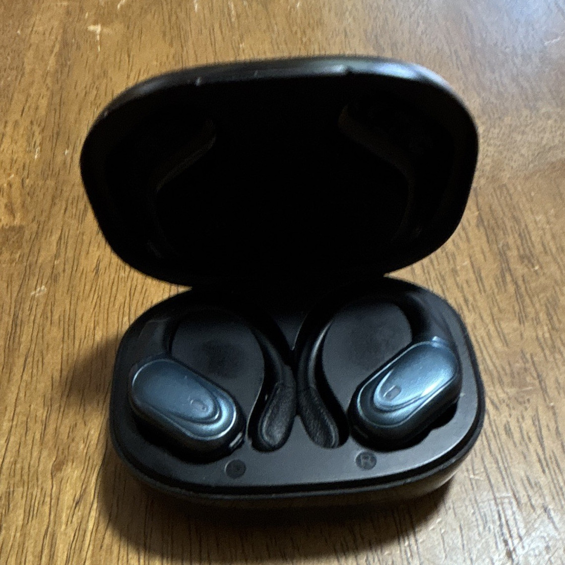 TWS BX17 Bluetooth Wireless Ear-Hook In-Ear Earbuds w/ Charging Case Black