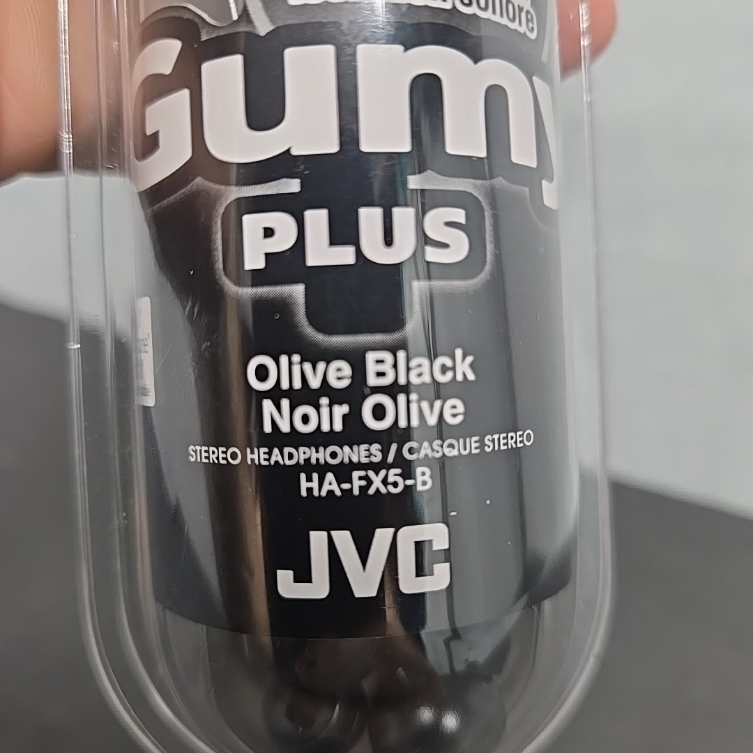 JVC Gumy PLUS HA-FX5-B In-Ear Headphones – Olive Black