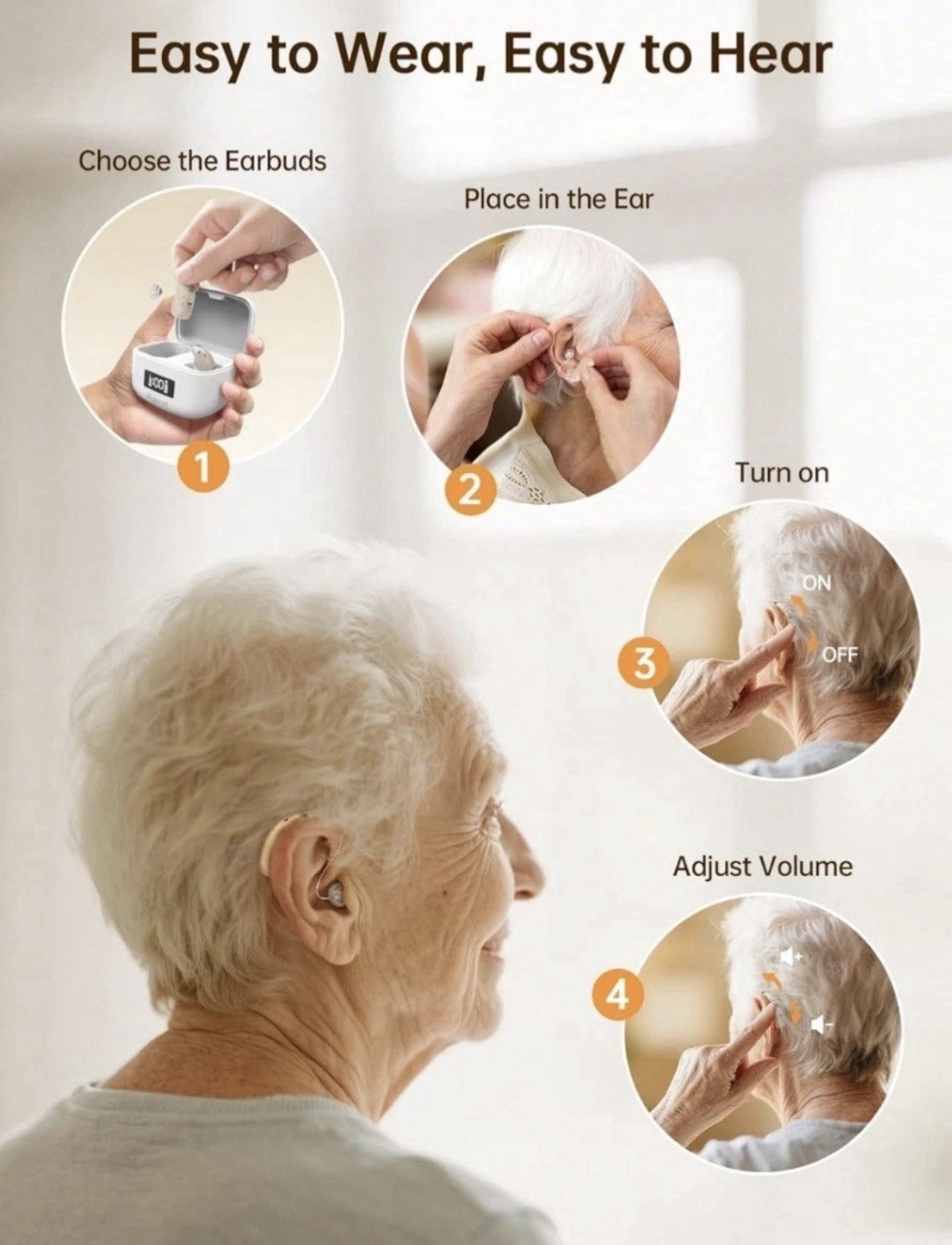 Hearing Aids Rechargeable Seniors ZF-M802 “New/Sealed”