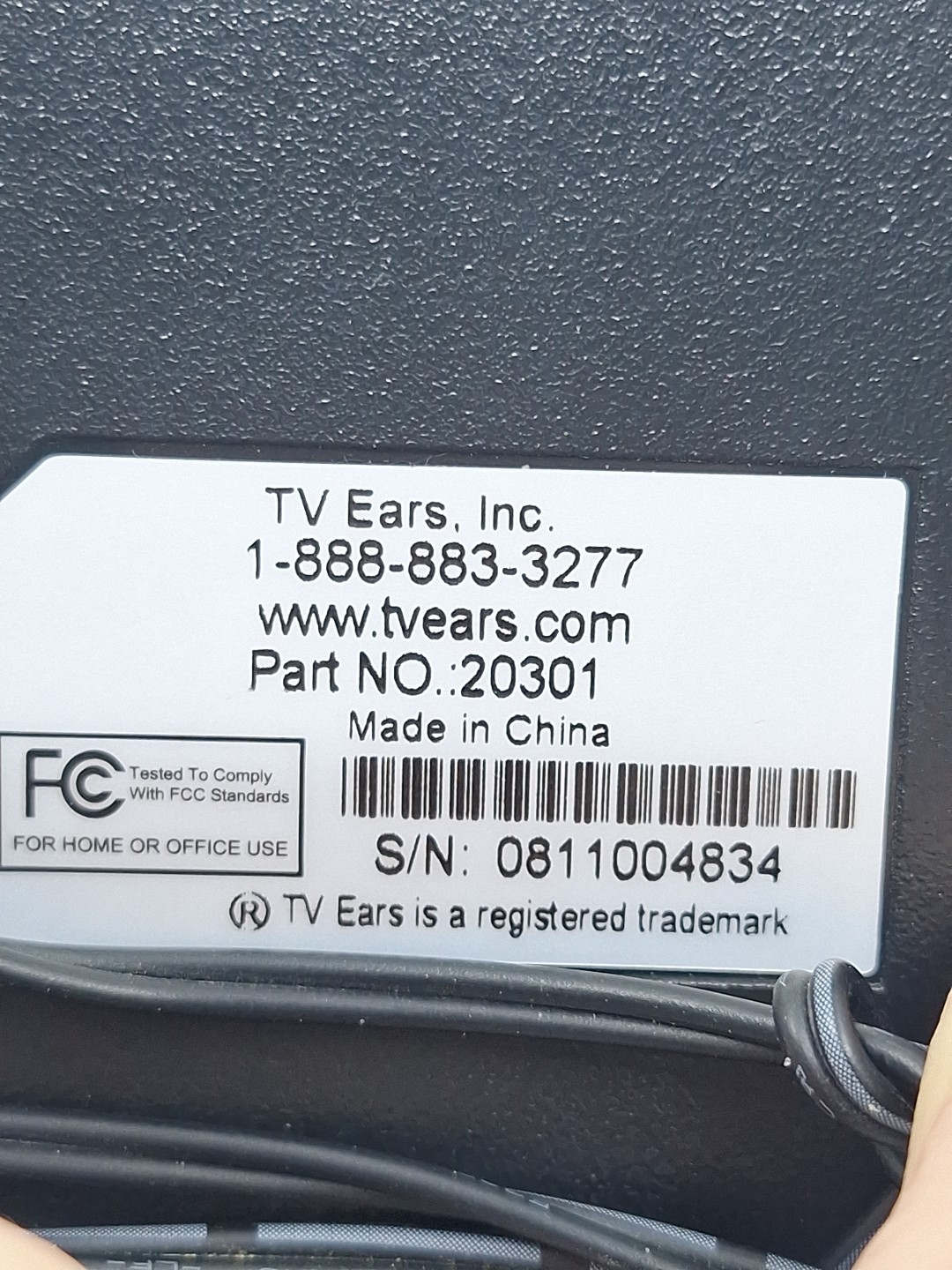 TV Ears Headset Cables Bases Lot Untested READ