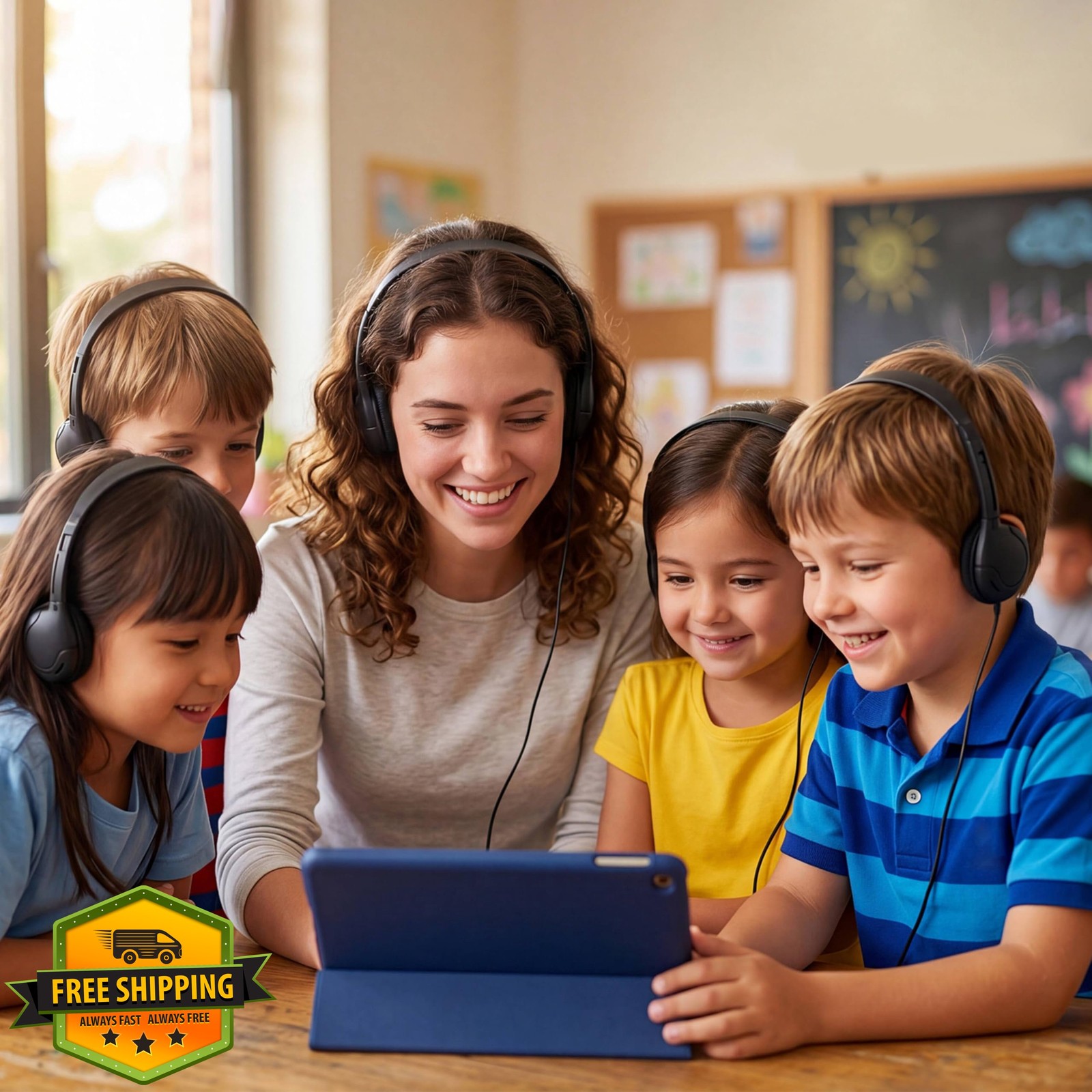 Hoteam 100 Headphones Classroom Black Minimalist