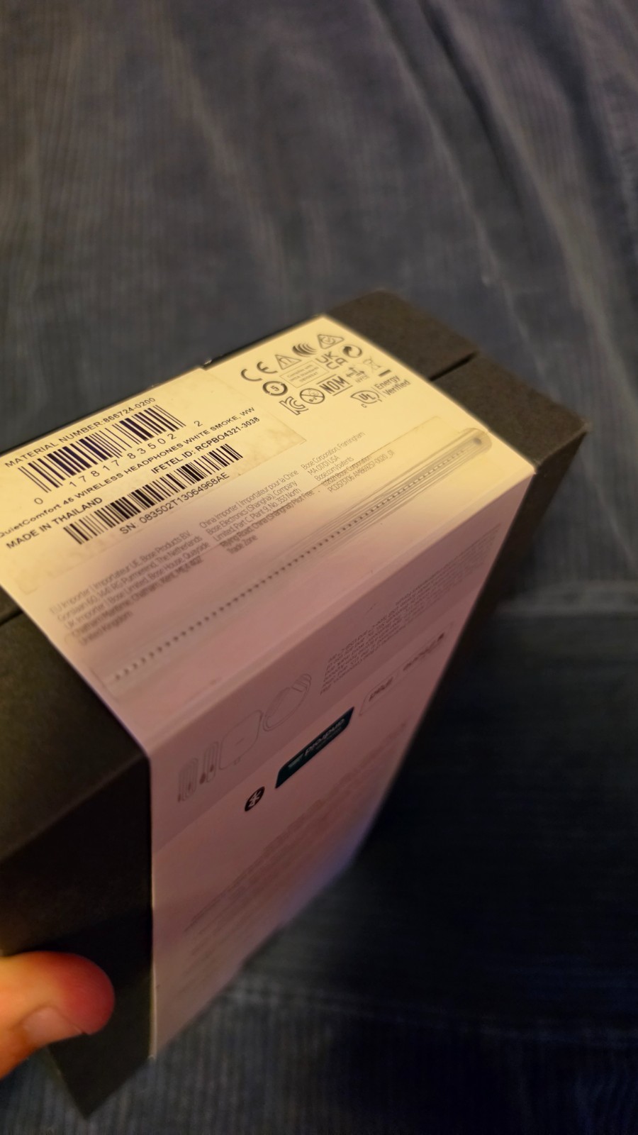 NEW Bose QuietComfort 45 Headphones Brand New Unopened White Smoke USB-C charge