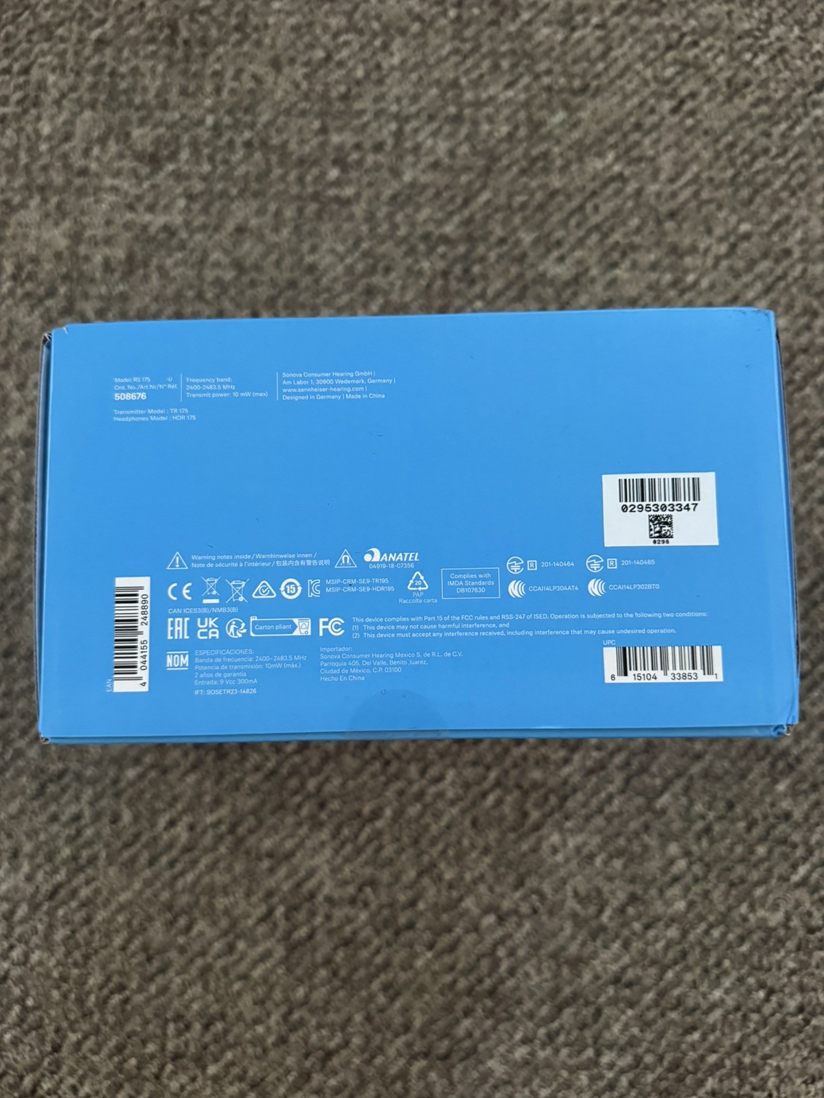 Sennheiser RS 175 Digital TV Headphones-Wireless NEW FAST SHIPPING