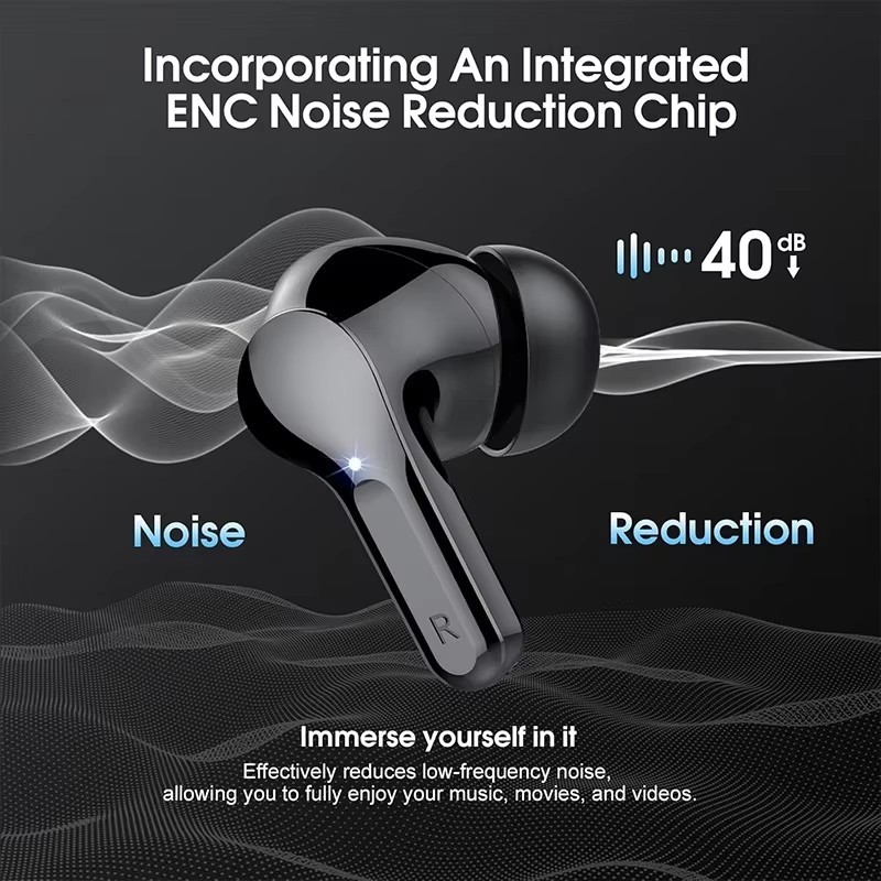 Wireless Earbuds BT5.3 HiFi Stereo ENC Noise Cancelling 48H LED Display IP7 Wate